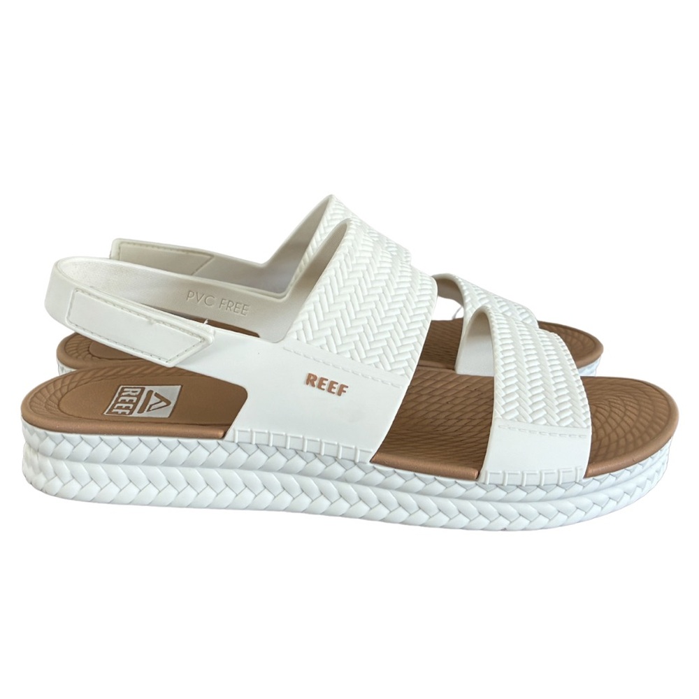 Reef Water Vista Sandals White/Tan Size 9 - Picture 2 of 11